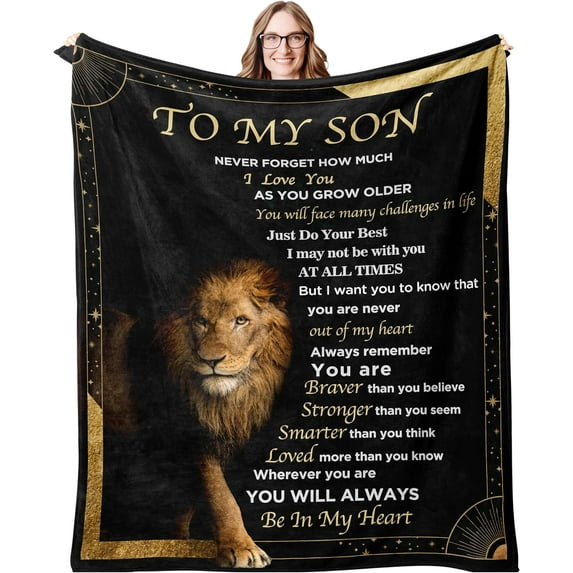 LHSHID Gifts for Adult Son Birthday Gifts for Son from Mom to Son Gifts for 18 Year Old Boy Son Gifts from Mom and Dad Gift for Son Gifts from Dad Gifts for My Son Blanket from Momin 60x80in