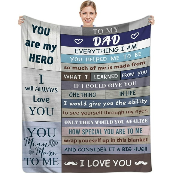LHSHID Gifts for Dad from Daughter Dad Blanket Birthday Gifts for dad Father''s Day Throw Blanket Lightweight Soft and Warm Throws Blankets for Sofa Bed Living Room in Spring 30x40in