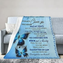 LHSHID Gifts For My Daughter In Law Throw Blanket Soft Fuzzy Fleece Blanket For Couch Bed Living Room Decoration 30x40in