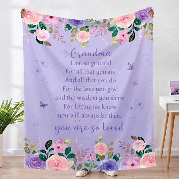LHSHID Gifts for Grandma Blanket Best Grandma Gifts Gifts for Grandma from Granddaughter Grandma Gifts for Mothers Day Christmas Birthday Throw Blanket 30"x40"
