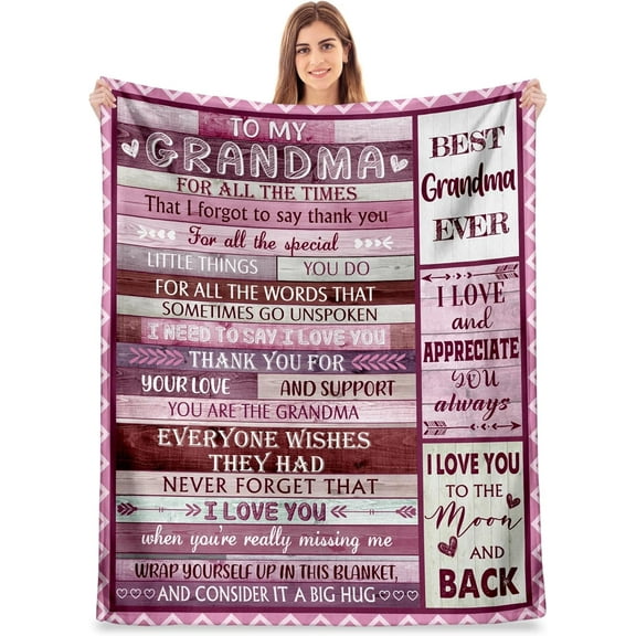LHSHID Gifts for Grandma Thoughtful for Grandma Grandma Mother's Day Blanket Grandma Birthday Gifts from Granddaughter Best Grandma Gifts Ideas Throw Blanket 30"x40"
