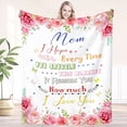 thumbnail image 1 of LHSHID Gifts for Mom Blanket Mom Blanket from Daughter Son Birthday Gifts for Mom Mom Birthday Gifts Best Mom Ever Soft Flannel I Love You Mom Throw Blanket 60x80in, 1 of 6