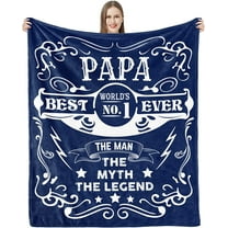 LHSHID Gifts for Papa Gifts from Grandchildren Christmas Birthday Gift for Papa Grandpa Grandfather Dad Best Papa Gifts Unique Fathers Day Birthday Gifts for Men to My Papa Blanket Present 30"x40"