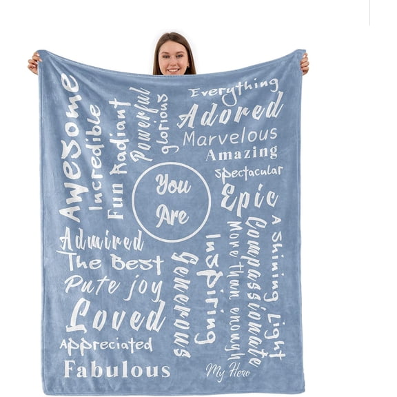 LHSHID Gifts for Women Mothers Day Birthday Gift for Friend Inspirational Blankets You are Awesome Gifts for Women Men（Get Well Gifts for Women After Surgery） 30"x40"