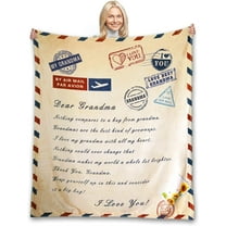 LHSHID Gifts for Grandma from Grandson or Granddaughter Soft Flannel Hug Grandmother Throw Blanket Thanksgiving Christmas Nana Birthday Gifts 30x40in