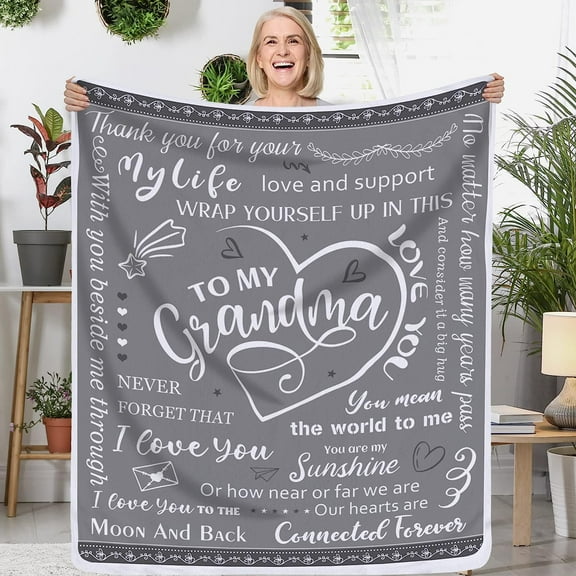 LHSHID Grandma Gifts Blanket Gifts for Grandma from Granddaughter Grandkids Grandson Grandchildren Grandmother Gifts Mothers Day Birthday Grandma Gifts Best Grandma Blanket