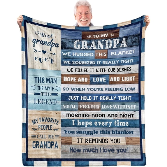 LHSHID Grandpa Gift Blanket 30x40in