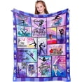 thumbnail image 1 of LHSHID Gymnastics Lovers Kids Blanket Gymnast Gifts for Girls Teens Women Birthday Gifts for Gymnast Ultra Soft Flannel Fleece Warm Cozy Lightweight Throw Blankets for Home Bed Sofa 50x60in, 1 of 5