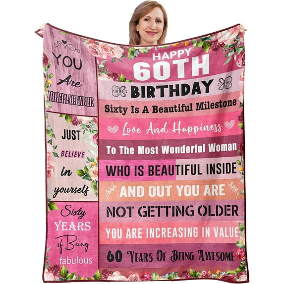 LHSHID Happy Birthday Blanket Birthday Gifts for Women Happy Birthday to You Soft Throw Blanket Happy Birthday Gifts for Women Women Girl Birthday Gift Ideas Womens Birthday Gifts Size 60x80in