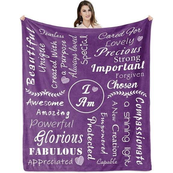 LHSHID Inspirational Gifts for Women Encouragement Gifts for Women Spiritual Gifts for Women God Says I Am Religious Gifts for Women Christian Birthday Gifts for Women Inspirational Blankets 30x40in