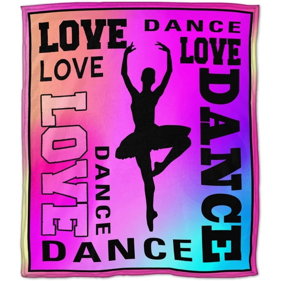 LHSHID Love Dance Blanket Fleece Throw Home Decor Soft Cozy Blanket Bed Couch Sofa for Girls Boys Teens 30"x40"