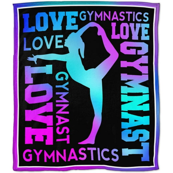 LHSHID Love Gymnastics Blanket Fleece Throw Home Decor Soft Cozy Blanket Bed Couch Sofa for Girls Boys Teens 30"x40"
