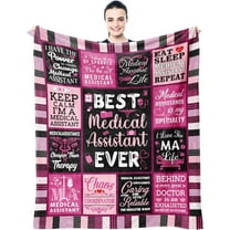 LHSHID Medical Assistant Gifts Blanket Medical Assistant Gifts for Women Birthday Gifts for Medical Assistants MA Gifts Appreciation Gifts for Medical Assistant Medical Assistant Week 30x40in