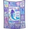 thumbnail image 1 of LHSHID Mermaid Blanket Girl Gift Ideas Mermaid Blanket for Girls Mermaids Throw Blanket Ultra Soft Lightweight Flannel Blankets Fuzzy Plush Blankets for Sofa Mermaid Room Decor Kids 40x50in, 1 of 7