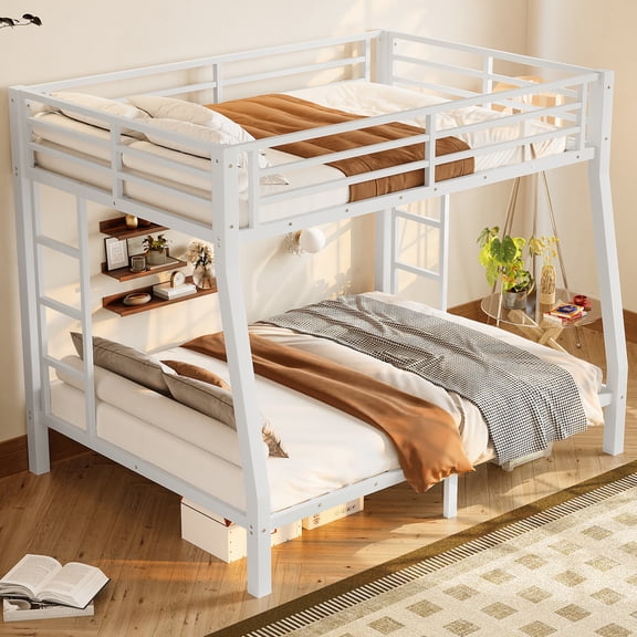 LHSHID Full XL over Queen Bunk Bed, Space-Saving Design