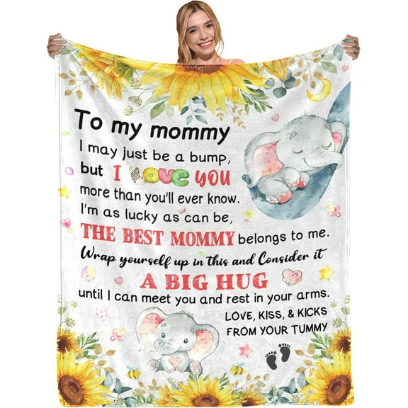 LHSHID Mom to Be Gifts Pregnancy Gifts First Time Mom Gifts Promoted to Mom Gifts Flannel Soft Blankets and Throws for New Mommy 30"x40"