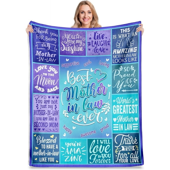 LHSHID Mother in Law Gifts for Mothers Day Best Gifts for Mother in Law Mother in Law Gifts from Daughter in Law Mother in Law Birthday Gift Throw Blanket 30"x40"