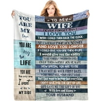 LHSHID Mothers Day for Gifts Wife Birthday Gift from Husband to My Wife Blanket Wedding Anniversary Christmas Valentines Throw Blanket for Wife Women Presents Romantic Gifts for Her 30"x40"