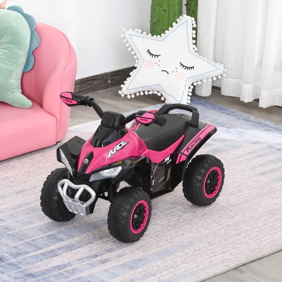 LHSHID Pink Foot-to-Floor bicycle-Style Racer with Music, Lights, and No-Battery Push Operation for family Ages 1.53 Years