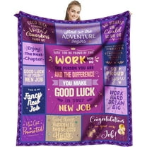 LHSHID New Job Gift for Women Congratulation Promotion Gifts for Women New Job Gifts for Her Gift for Coworker Leaving for New Job Job Promotion Gifts Throw Blanket 30x40in