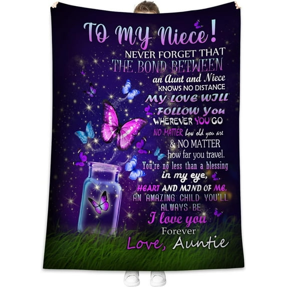 LHSHID Niece Gifts from Auntie to My Niece Blanket Niece Graduation Gift Ideas Niece Blanket Niece Gifts from Auntie 30"x40"