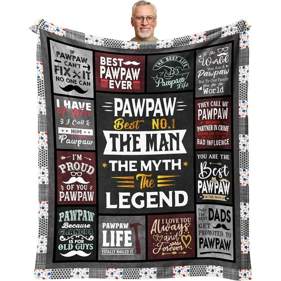 LHSHID Papa Gifts Gifts for Papa Papa Birthday Gifts Papa Gifts from Grandchildren Gift for Papa from Granddaughter Grandson Grandkids Best Papa Gift Blanket 30"x40"