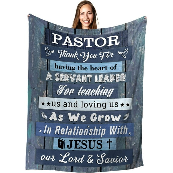 LHSHID Pastor Appreciation Gifts for Men Gifts for Pastor Religious Christian Blanket Pastor Gift Ideas 30"x40"