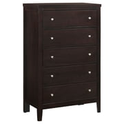 LHKJ 5-Drawer Chest, Warm Brown