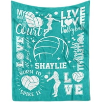 LHSHID Personalized Volleyball Blankets for Teen Girls Volleyball Senior Night Gifts Custom Volleyball Throw Blanket with Name and Number Volleyball for Teen Girls Boys