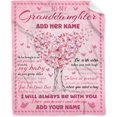 thumbnail image 1 of LHSHID Personlized Granddaughter Blanket from Grandma Grandpa Custom Girl Name Super Soft Flannel Butterfly Throws Blankets Birthday Gift Elephant Decor for Sofa Bed, 1 of 8