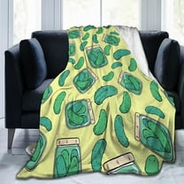 LHSHID Pickle Blanket Gifts Funny Throw Blanket for Adults Kids Lightweight Plush Soft Cozy Warm Flannel Blankets for Bed Couch 30x40inch