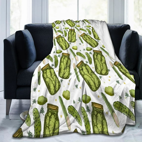 LHSHID Pickle BlanketA Girl Who Loves Pickles BlanketUltra Soft Plush Food Blanket for Girls Teens Pickles Cucumber Food Novelty BlanketTeensTravel 30x40inch