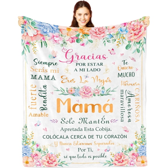 LHSHID Regalos para Mamá Regalos para Mama En Español Feliz Dia De Las Madres Gifts for Mom in Spanish Mom Gifts from Daughter Son Birthday Gifts for Mom Mom Birthday Gifts Blanket 30"x40"