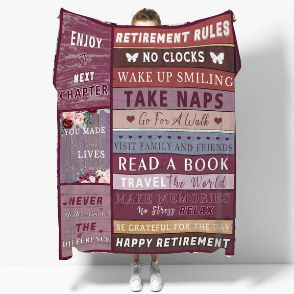 LHSHID Retirement Gifts Blanket Flannel Soft and Comfortable Anti static Bed Sofa Blanket 30x40in