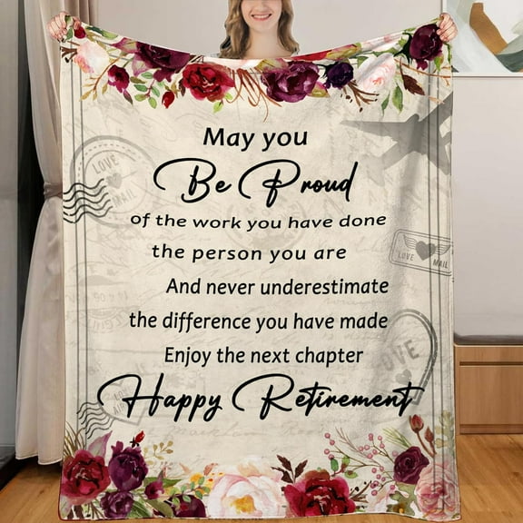 LHSHID Retirement Gifts for Women Retirement Gift Ideas Women Retirement Gifts Funny Retired Gifts for Women Happy Retirement Gifts Unique Retirement Blanket for Women 30"x40"