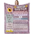 thumbnail image 1 of LHSHID Sister Birthday Gift Ideas Sister Gifts from Sister Brother Big Sister Gift Birthday Gifts for Sister Funny Gifts for Sister from Sisters Best to My Sister Gifts Blanket 30"x40", 1 of 7