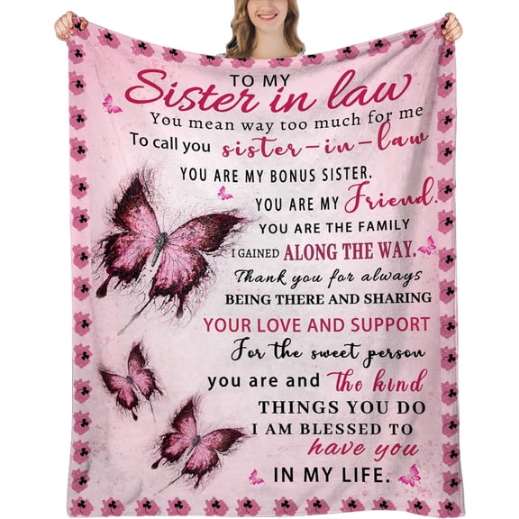LHSHID Sister in Law Gifts Sister in Law Birthday Gifts Gifts for Sister in Law Birthday Gift for Sister in Law Sister in Law Gifts for Birthday Christmas Sister in Law Blanket 30"x40"