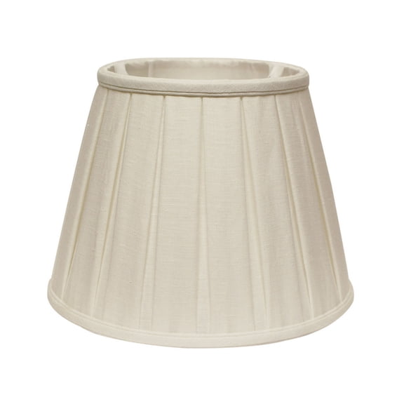 LHSHID Slant Linen Box Pleat Softback Lampshade with Washer Fitter,White