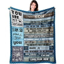 LHSHID to My Son Blanket Son Gifts from Mom Birthday Gifts for Son Gift for Valentines Day Christmas Graduation Fathers Day Mother to Son Gifts Throw Blankets Gifts for Adult Son 50x60in
