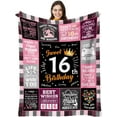 thumbnail image 1 of LHSHID Sweet 16th Birthday Gifts for Girls 16 Year Old Blanket for Girls Sweet Sixteen Gift Ideas Ideas for Girl 16th Birthday Decorations Blanket 30"x40", 1 of 6