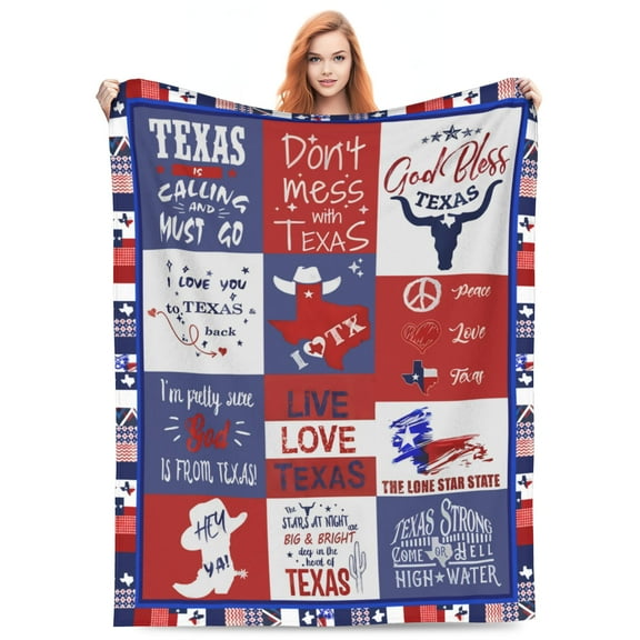 LHSHID Texas Themed Blanket Featuring Longhorns Ultra Soft Throw for Men Women Girls and Boys Ideal Gift for Birthdays and Special Occasions 40x50inch
