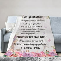 LHSHID To My Godmother Throw Blanket Soft Fuzzy Fleece Blanket For Couch Bed Living Room Decoration 30x40in