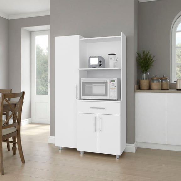 LHSHID White 3-door Kitchen Storage Cabinet