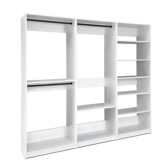 LHKJ Freestanding Wood Closet System, White