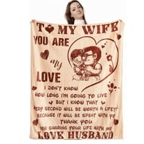 LHSHID to My Wife Blanket Anniversary Birthday Gifts for Wife from Husband I Love You Gift for Her Romantic Valentines Day Blankets Mothers Day Blanket Gift from Husband 30x40in