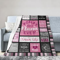 LHSHID World Best Nana Ever Throw Blanket Soft Fuzzy Fleece Blanket For Couch Bed Living Room Decoration 30x40in