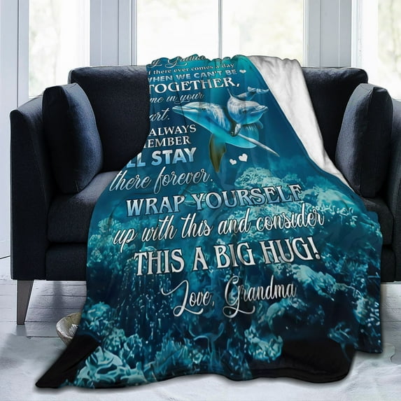 LHSHID to My Granddaughter Bed Throw Tapestry Grandma Grandpa Dad Mom Blanket Daughter Son Granddaughter Grandson Blanket 30x40inch