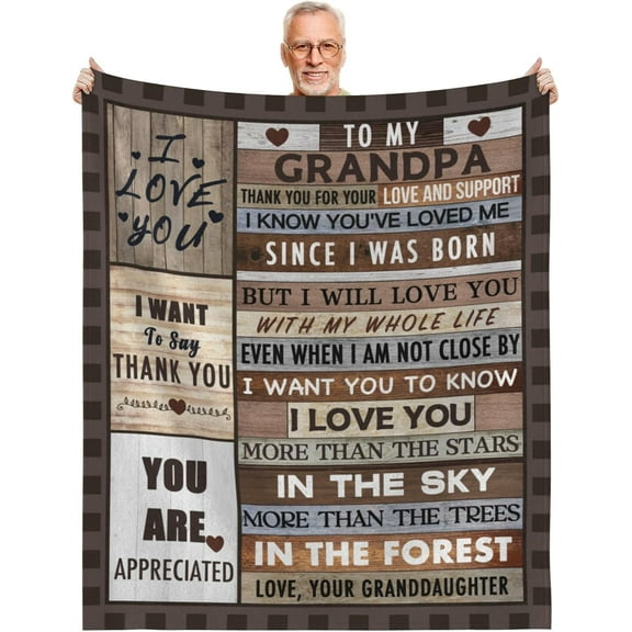 LHSHID to My Granddaughter Blanket from Grandma for Christmas Birthday Anniversary Graduation Wedding 30x40in
