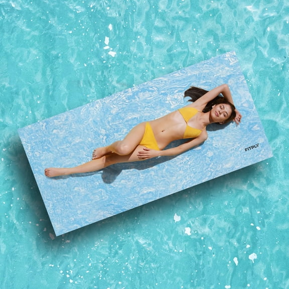 LHTER6/9/11.5 Feet Floating Mat Lily Mat Floating Mat for Endless Fun, 3 Layer Tear Resistant XPE Foam Mat Ideal Mat for Multi-User, Lake, Beach, Pool, Ocean
