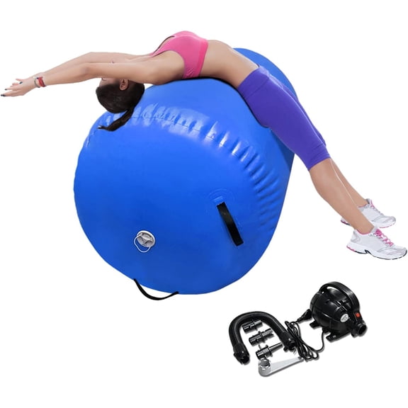 LHTERAir Barrel Gymnastics Roller Inflatable Tumbling Mat, Back Handspring Training Air Mat Tumble Track Gymnastics Equipment For Home Use, Gym Training, Yoga Balance Exercise, Cheerleading with